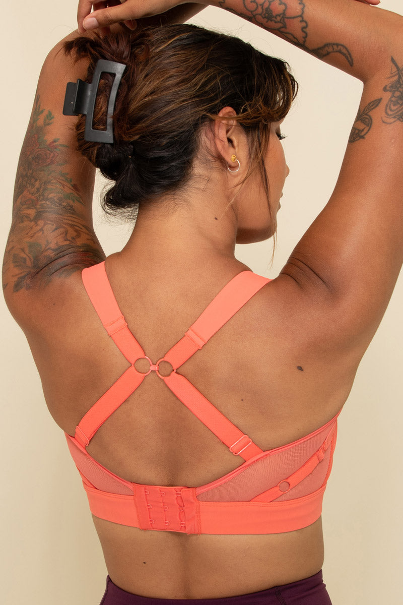 Maaree Solidarity sports bra coral