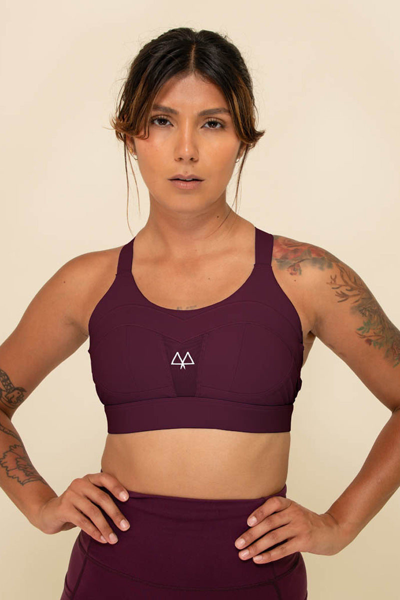 Maaree solidarity High Impact Sports Bra plum