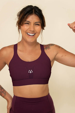 Maaree solidarity High Impact Sports Bra plum