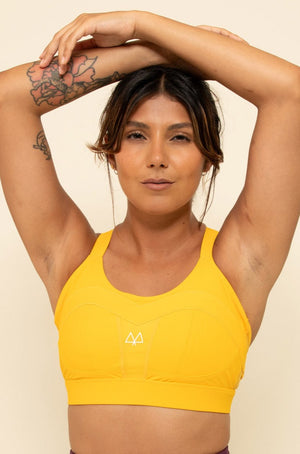Maaree Solidarity high impact sports bra saffron yellow