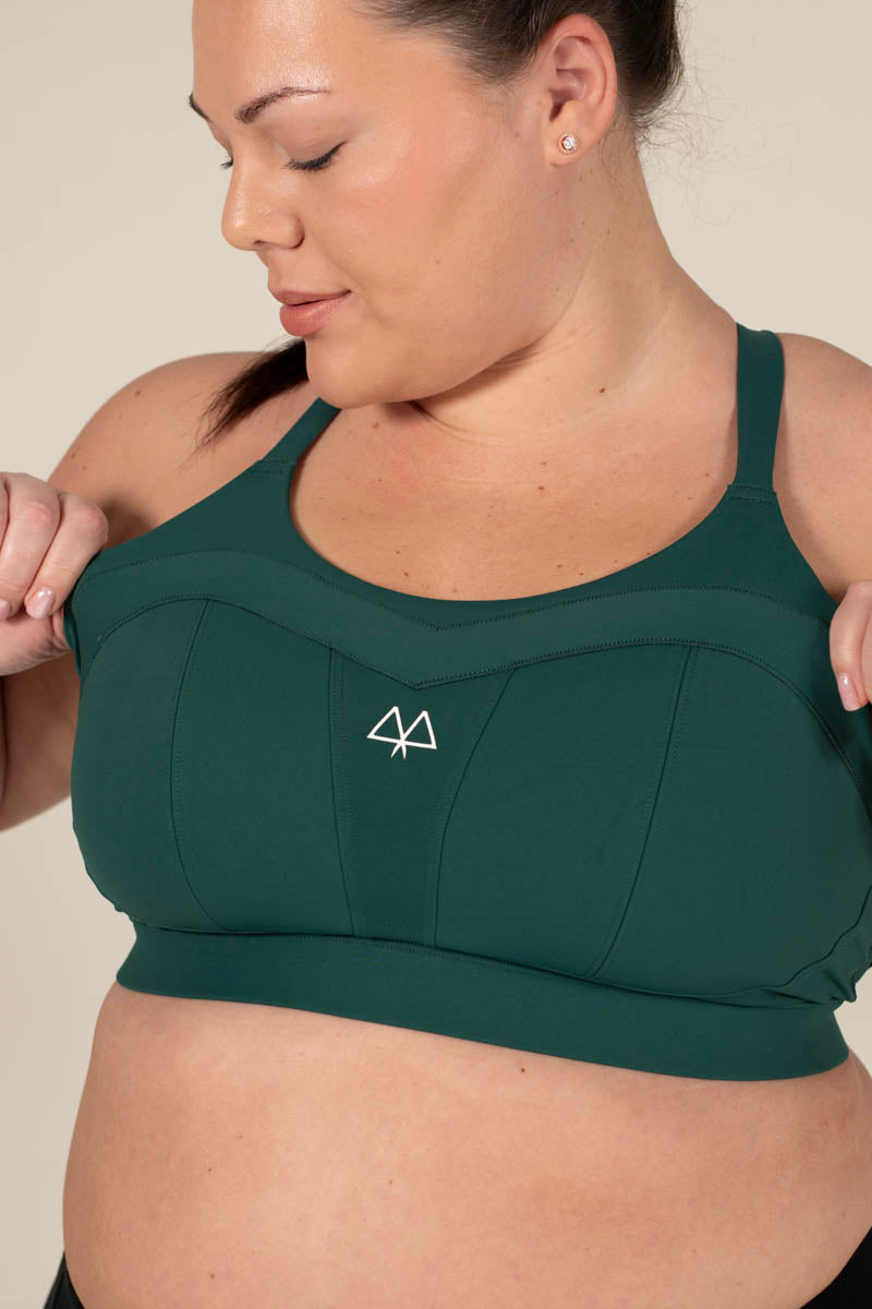 Maaree Solidarity high impact sports bra forest green