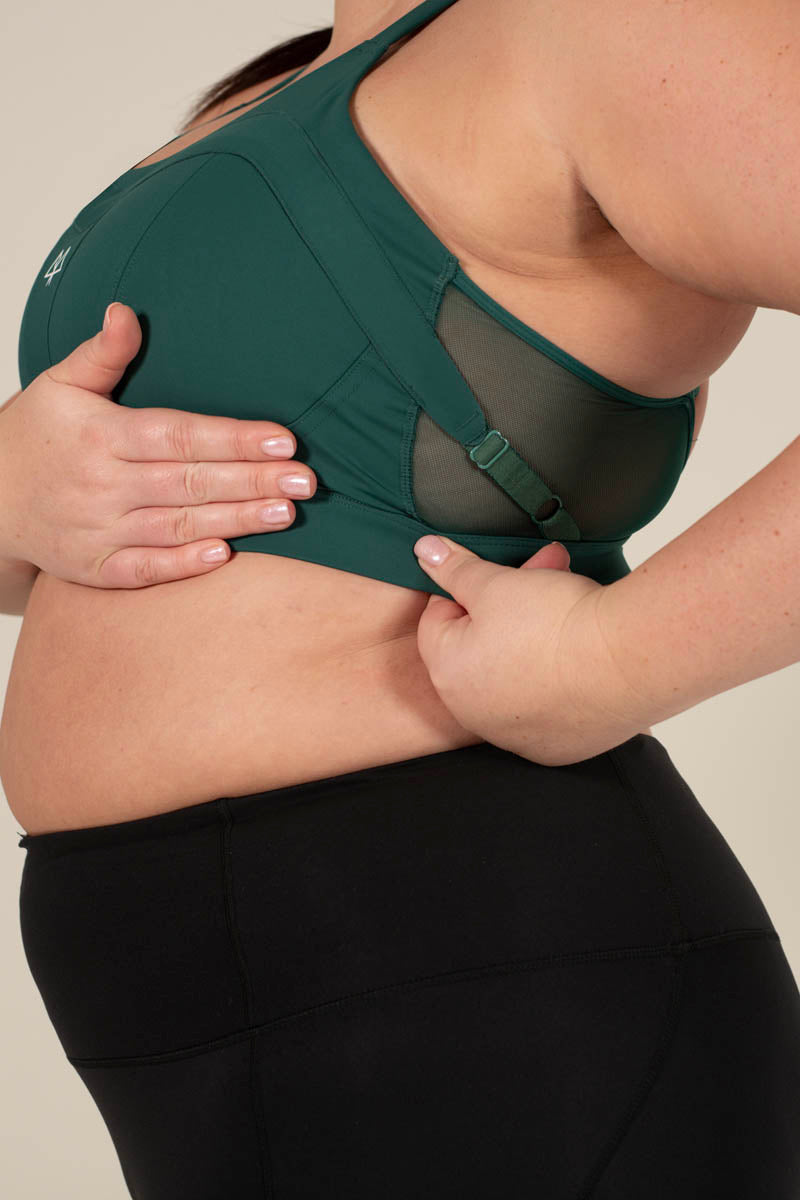 Maaree Solidarity high impact sports bra forest green