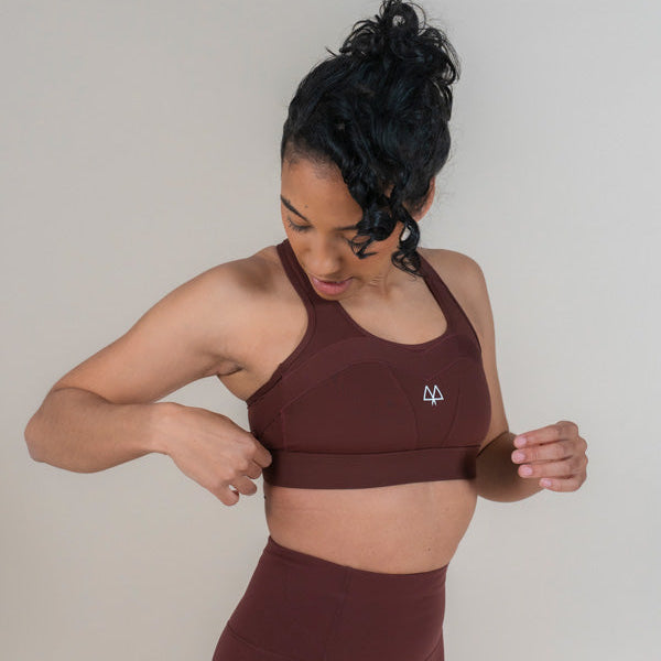 MAAREE Empower sports bra in burgundy