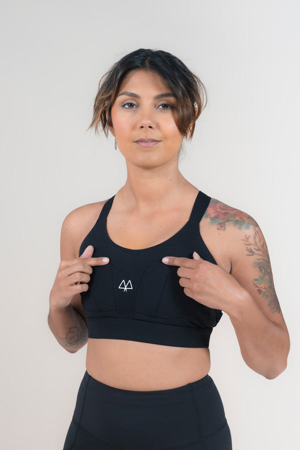 Solidarity High-Impact Black Sports Bra - Main Image