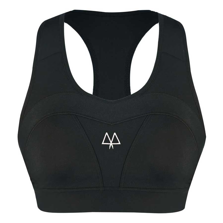 Black Sports Bra for Gym and Fitness offering Medium Support